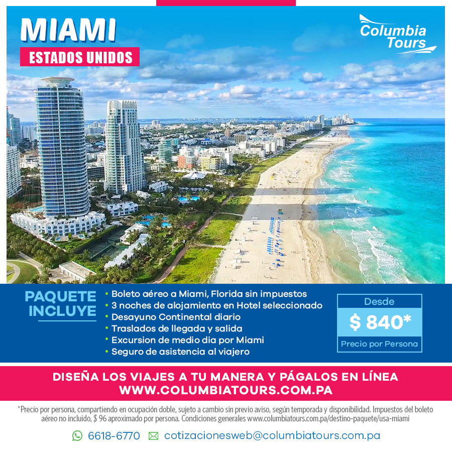 USA – Miami – Columbia Tours Agencia de